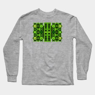 New african abstract textile patterns - Green Long Sleeve T-Shirt